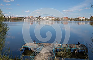 Ternopil Pond or Komsomol Lake, Ukraine photo